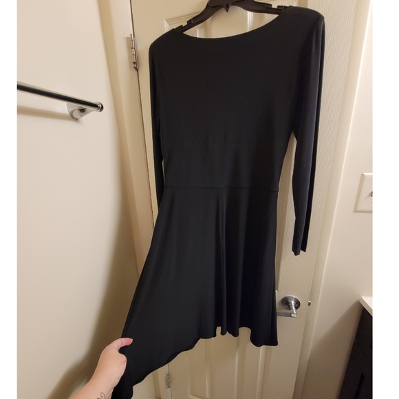 Vintage Jones New York Size 16 Black Long Sleeve Dress - Picture 6 of 9